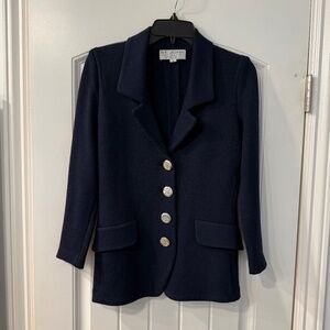 St. John Collection Navy Knit Blazer